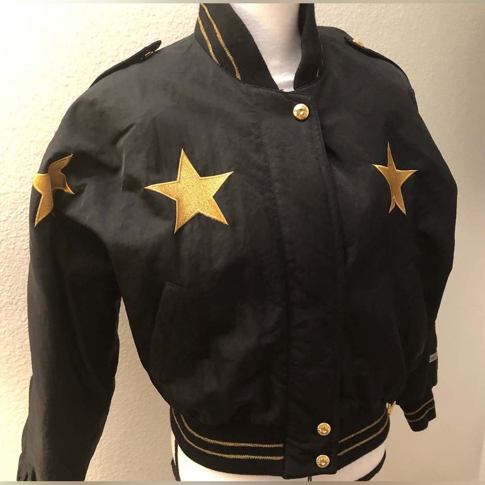 FERA Ski Jacket w/ stunning gold stars, & trim & epaulets. Great streetwear too